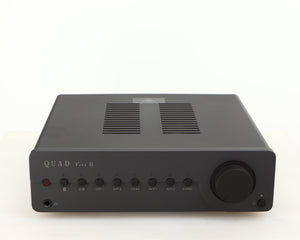 Front view of a used Quad Vena II Integrated Amplifier in a lancaster grey finish
