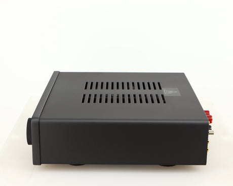 Right side view of a used Quad Vena II Integrated Amplifier in a lancaster grey finish
