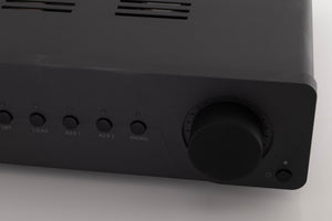 Close up view of a used Quad Vena II Play Integrated Amplifier in Lancaster Grey