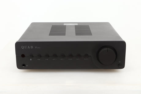 Front view of a used Quad Vena Integrated Amplifier in Lancaster Grey finish 