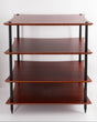 Front view of a used Quadraspire 4 Shelf Hifi Stand in a Dark Cherry / Black finish