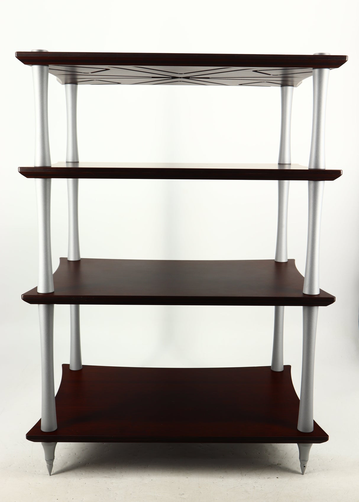 Front view of a used Quadraspire Q4 EVO Hifi Support in a dark cherry finish