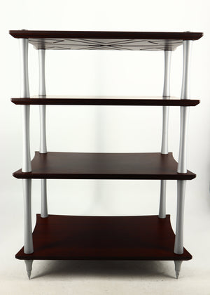 Front view of a used Quadraspire Q4 EVO Hifi Support in a dark cherry finish