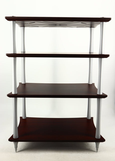 Front view of a used Quadraspire Q4 EVO Hifi Support in a dark cherry finish