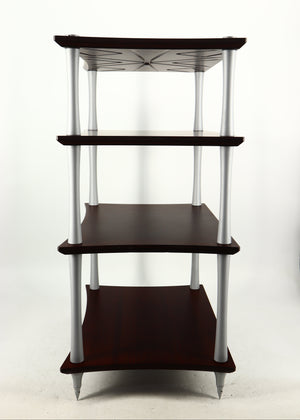 Left side view of a used Quadraspire Q4 EVO Hifi Support in a dark cherry finish
