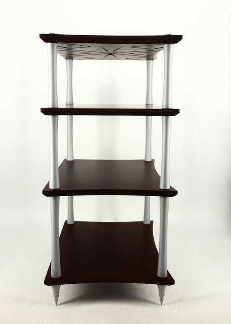 Right side view of a used Quadraspire Q4 EVO Hifi Support in a dark cherry finish