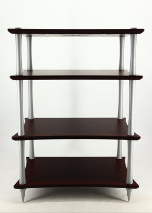 Front view of a used Quadraspire Q4 EVO Hifi Support in a dark cherry finish
