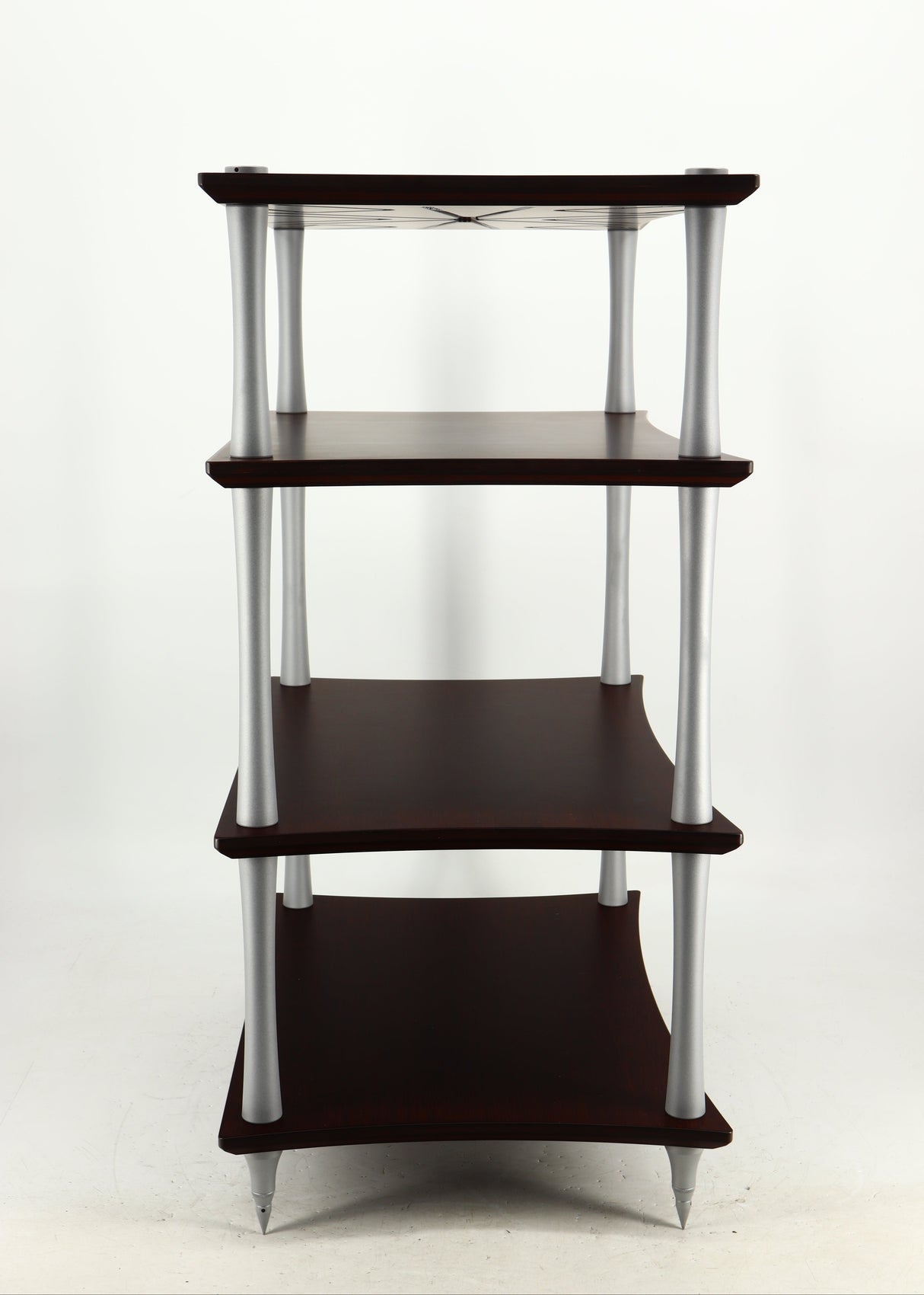 Left side view of a used Quadraspire Q4 EVO Hifi Support in a dark cherry finish