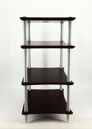 Left side view of a used Quadraspire Q4 EVO Hifi Support in a dark cherry finish
