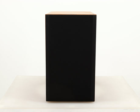 Front view of a used Red Rose Music Spirit Ribbon Standmount Speaker in a rosewood finish showing Grille