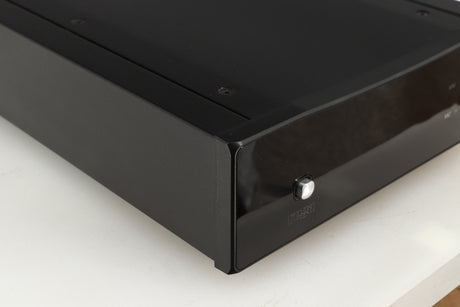 Front left corner of a used Rega Aria MK2 Phonostage in a black finish