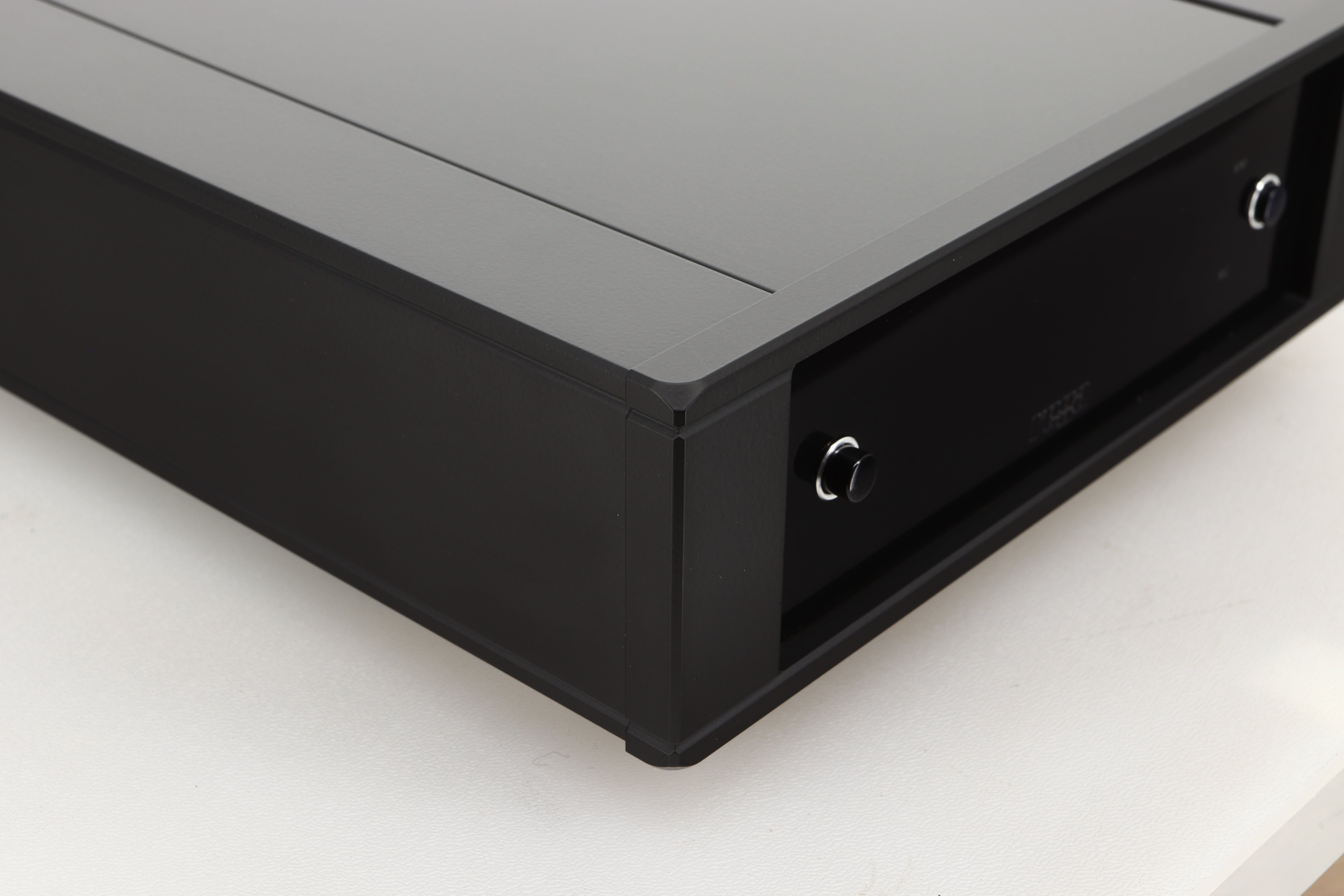 Front left corner of a used Rega Aria MK3 Phonostage in a black finish