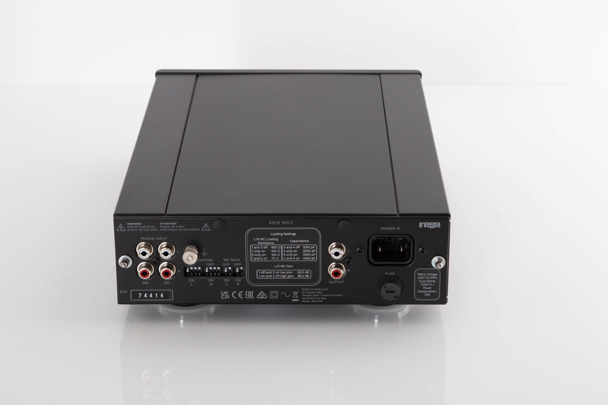 Rear view of a used Rega Aria MK3 Phonostage