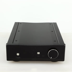 Front view of a used Rega Brio-R Integrated Amplifier in a black finish