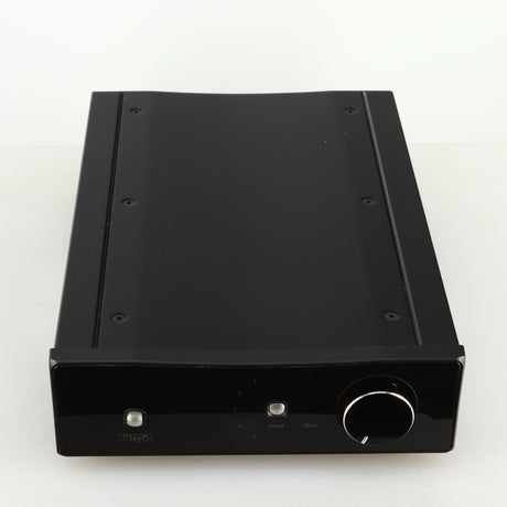 Top view of a used Rega Brio-R Integrated Amplifier in a black finish