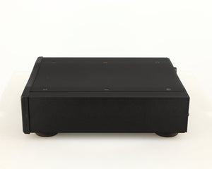 Right side view of a used Rega DAC Digital Analogue Converter in a black finish