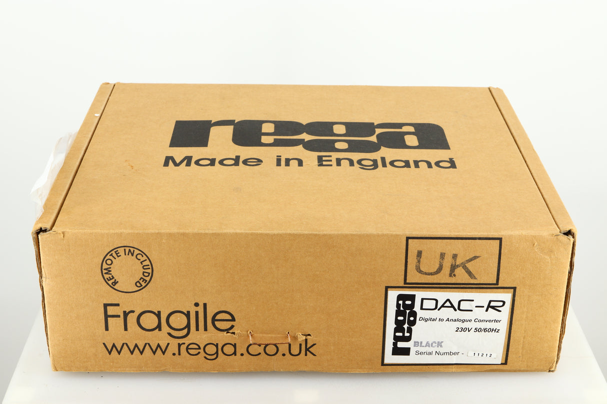 Box of a used Rega DAC-R Digital Analogue Converter