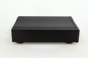 Left side view of a used Rega DAC-R Digital Analogue Converter in a black finish