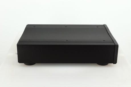 Left side view of a used Rega DAC-R Digital Analogue Converter in a black finish