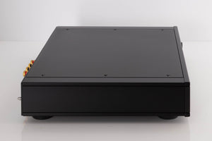 Left side view of a used Rega Elex MK4 Integrated Amplifier in a Black finish