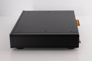 Right side view of a used Rega Elex MK4 Integrated Amplifier in a Black finish