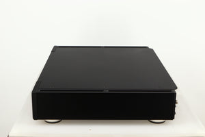 Right side view of a used Rega Elicit-R Integrated Amplifier in a black finish