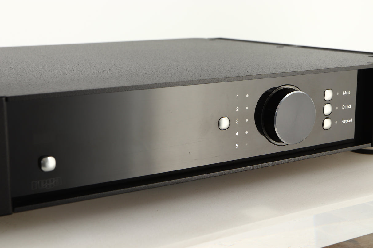 Close up view of a used Rega Elicit-R Integrated Amplifier