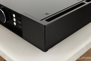 Front right corner view of a used Rega Elicit-R Integrated Amplifier