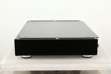 Side view of a used Rega Elicit-R Integrated Amplifier