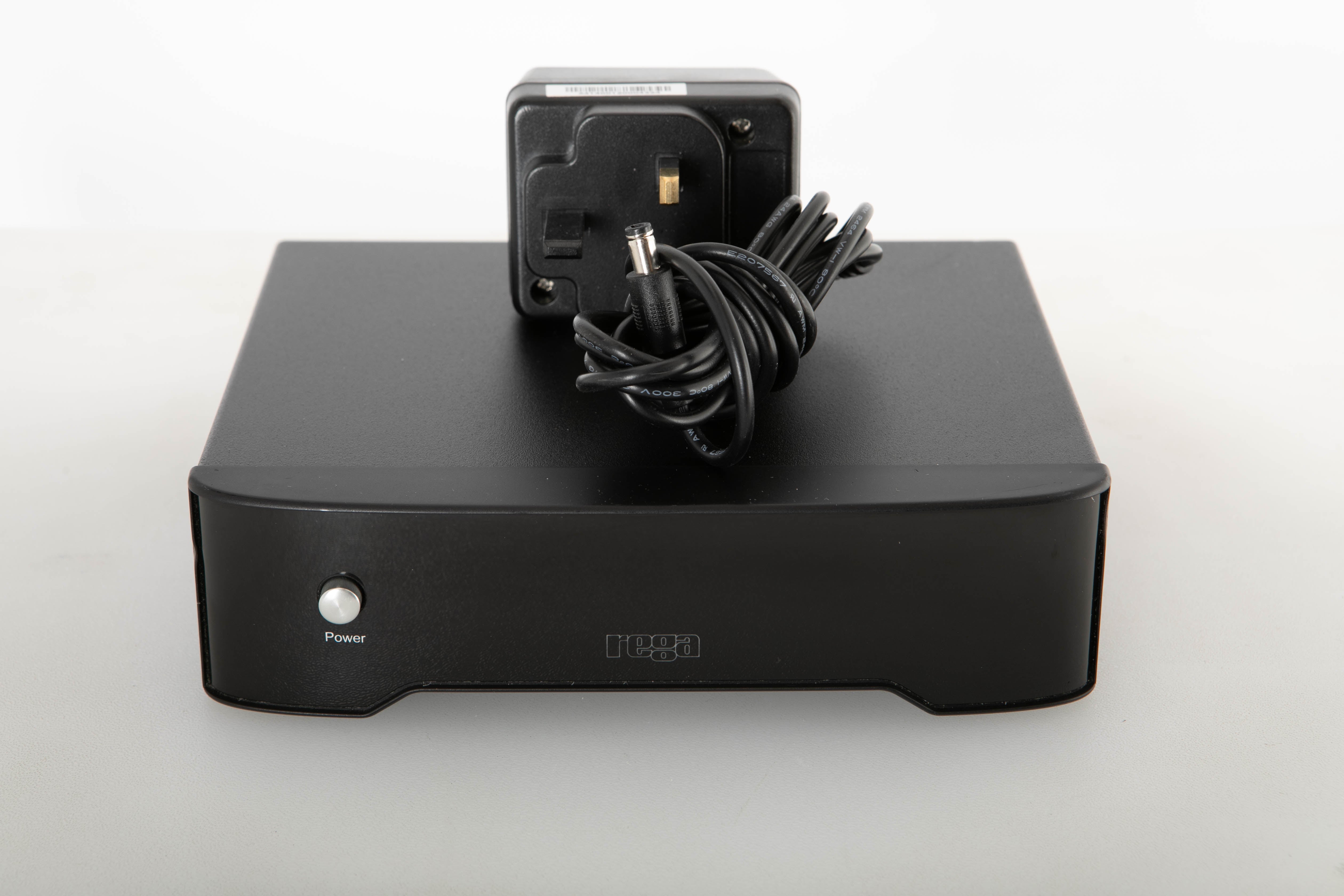Front view of a used Rega FONO MC Mk3 Phonostage with mains cable