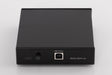 Front view of a used Rega FONO MINI A2D Phonostage in a Black finish showing USB Output