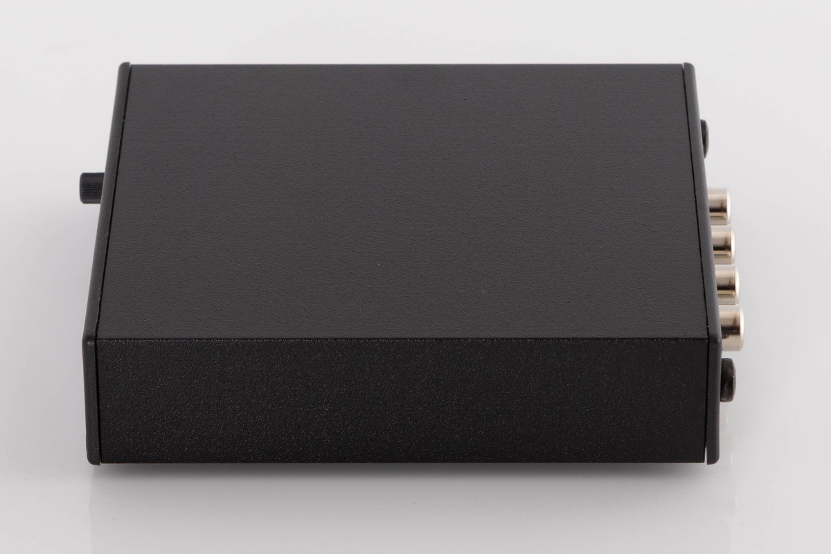 Right side view of a used Rega FONO MINI A2D Phonostage in a Black finish
