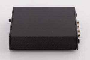 Right side view of a used Rega FONO MINI A2D Phonostage in a Black finish