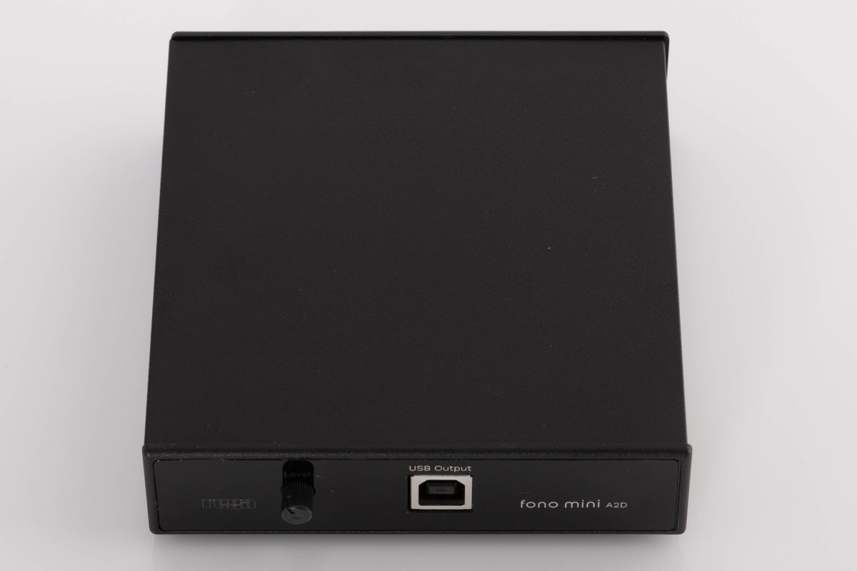 Top of a used Rega FONO MINI A2D Phonostage in a Black finish