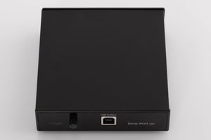 Top of a used Rega FONO MINI A2D Phonostage in a Black finish