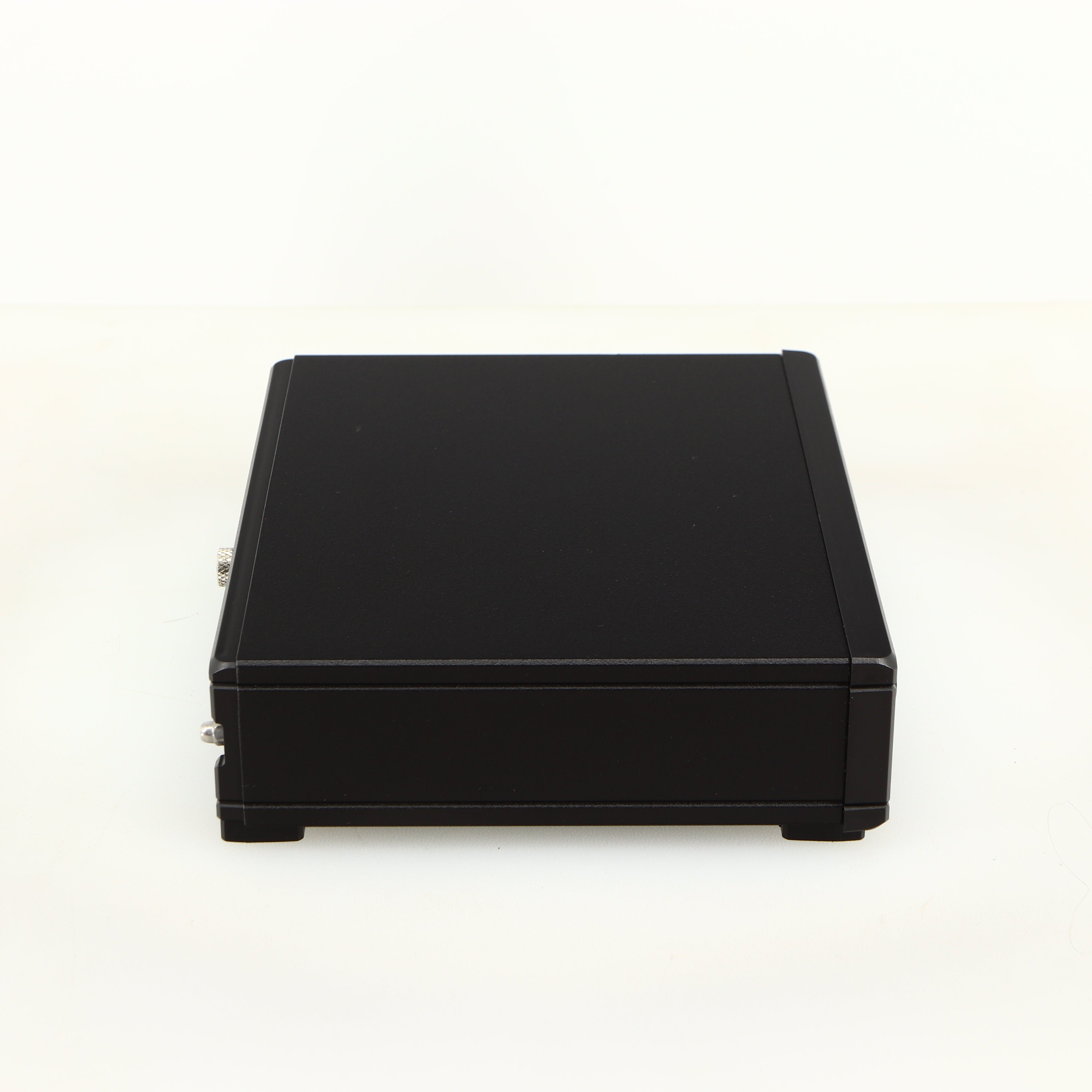 Left side view of a used Rega FONO MM MK5 Phonostage in a black finish