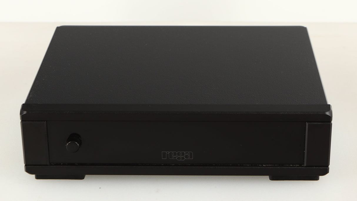 Front view of a used Rega FONO MM MK5 Phonostage in a black finish
