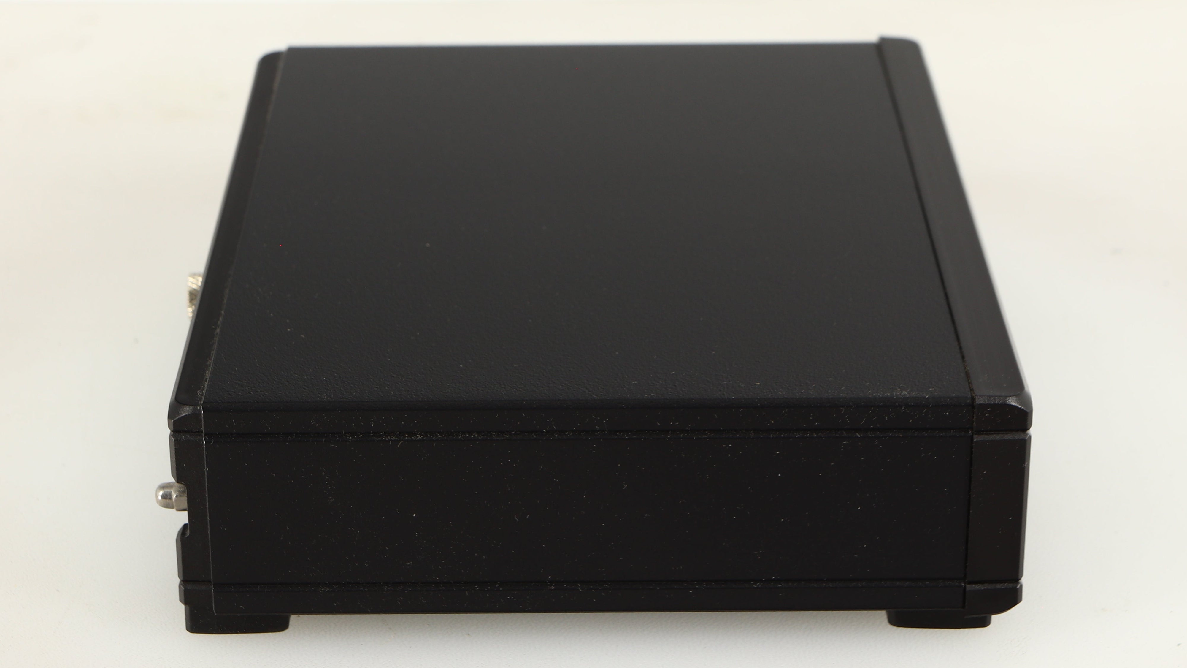 Left side view of a used Rega FONO MM MK5 Phonostage in a black finish