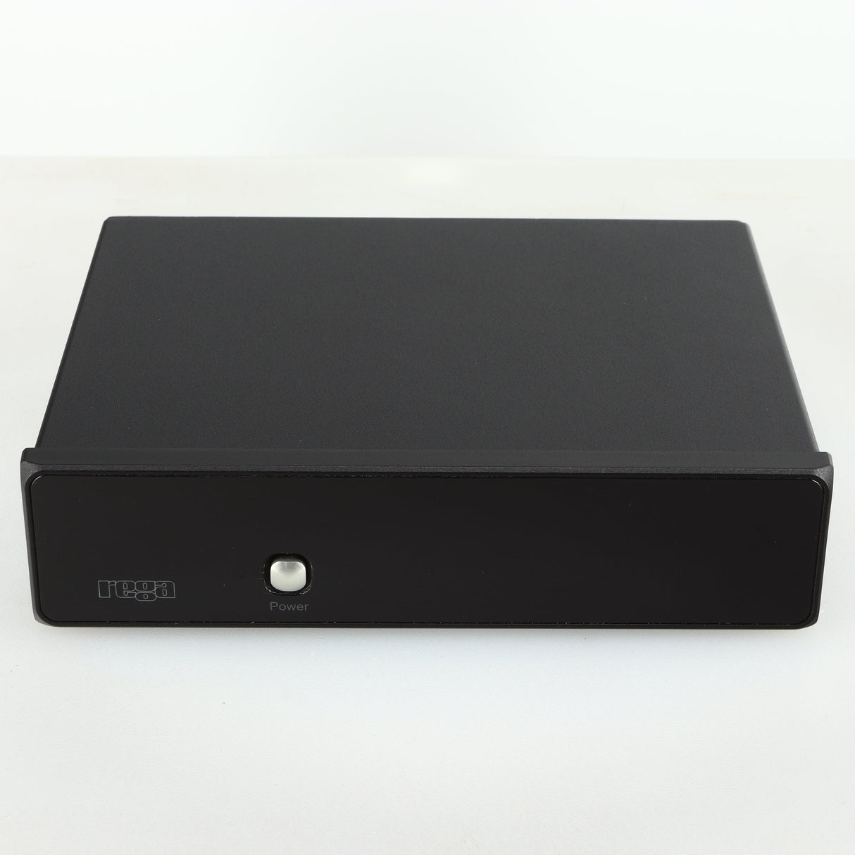 Front view of a used Rega FONO MM Phonostage with a black finish