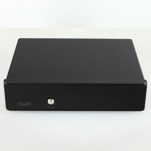 Front view of a used Rega FONO MM Phonostage with a black finish