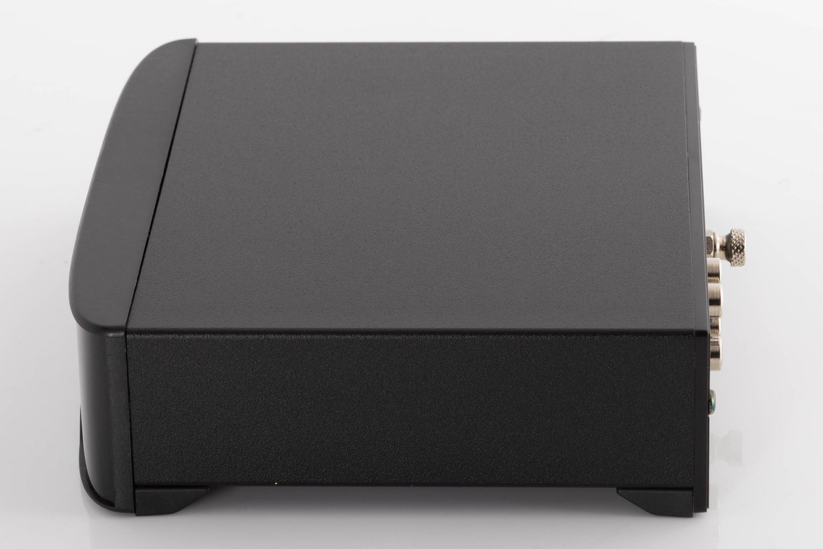 Right side view of a used Rega FONO MM Phonostage in a Black finish