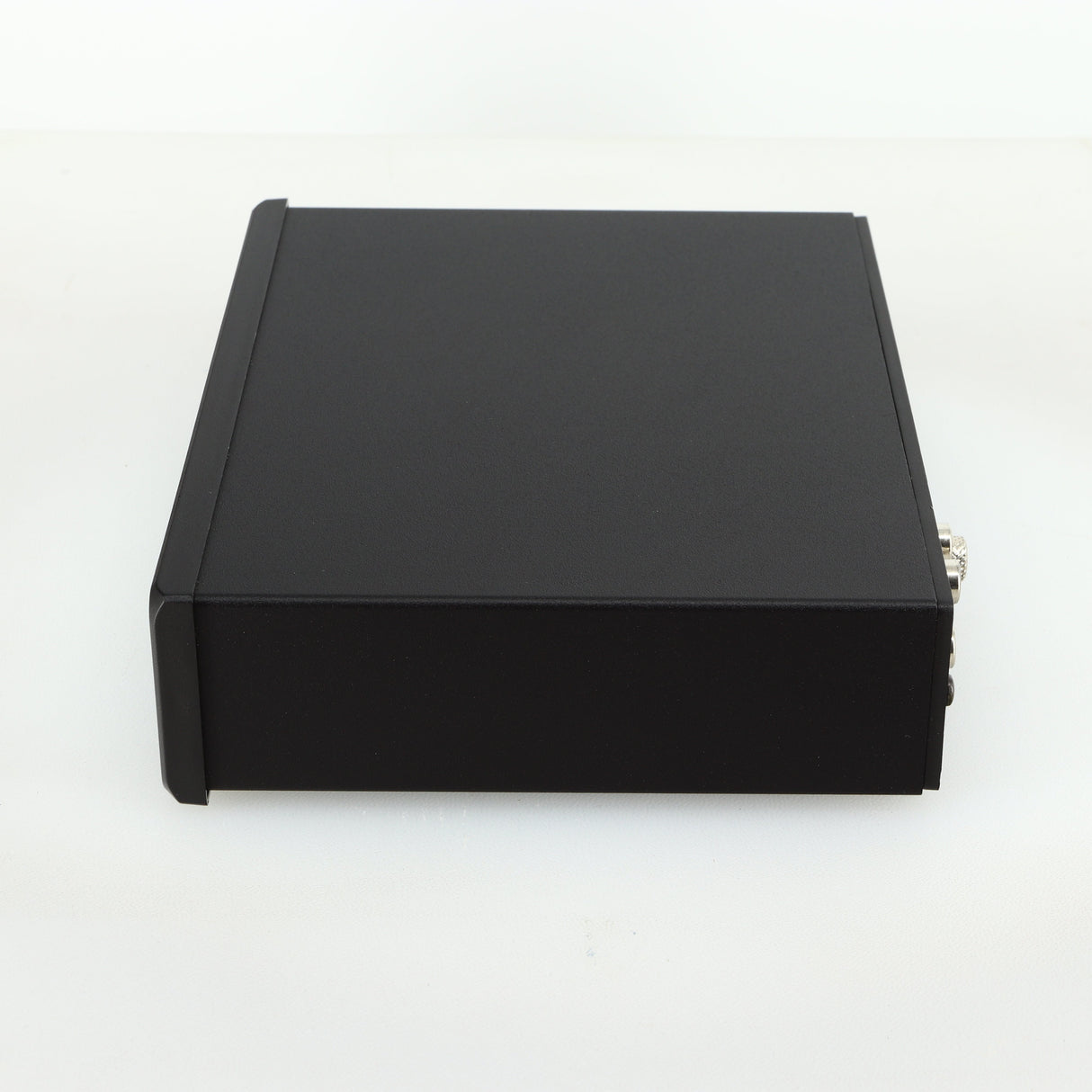 Right side view of a used Rega FONO MM Phonostage with a black finish