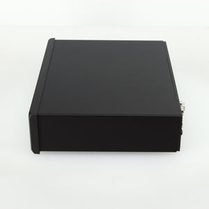 Right side view of a used Rega FONO MM Phonostage with a black finish