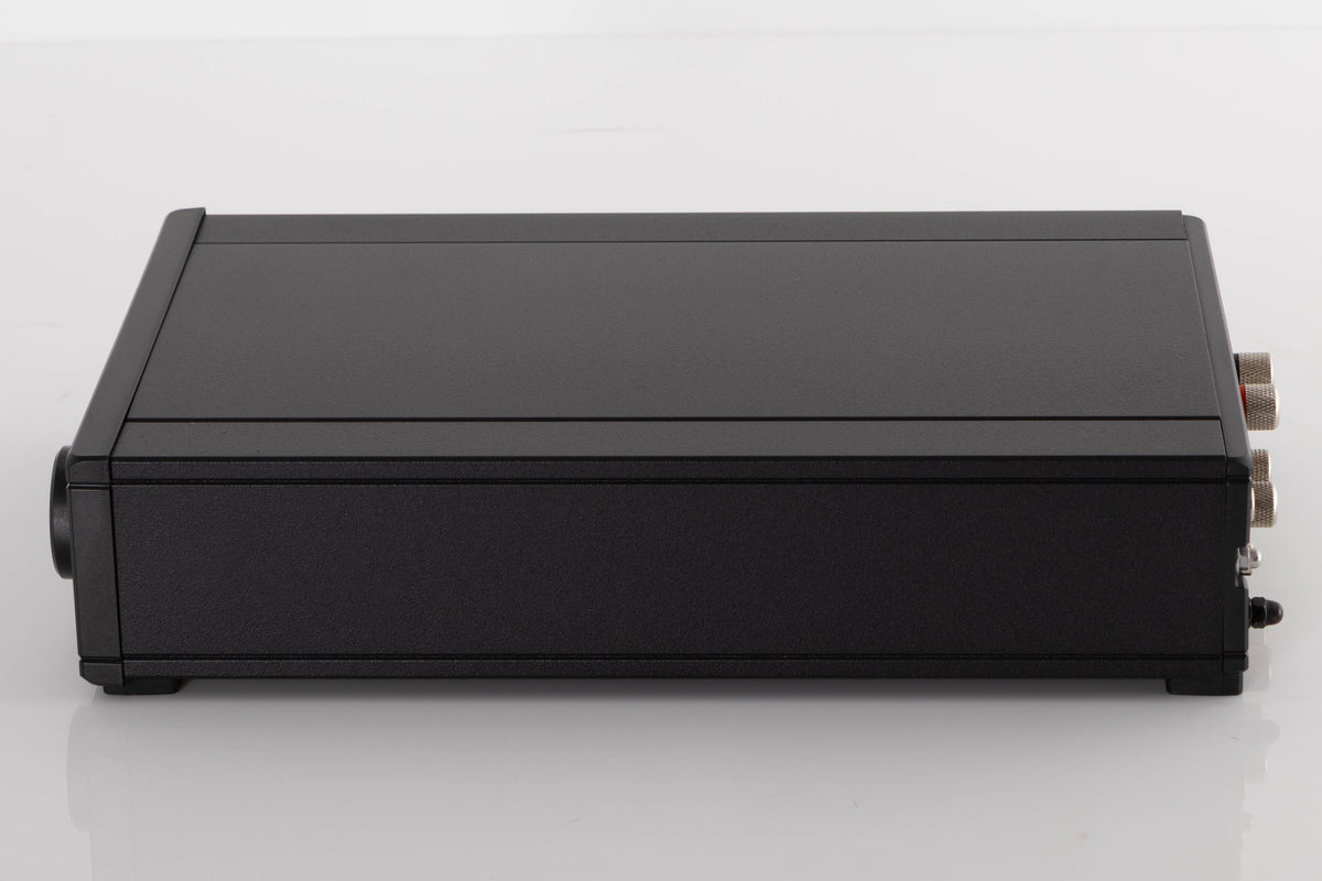 Right side view of a used Rega IO Integrated Amplifier in a Black finish