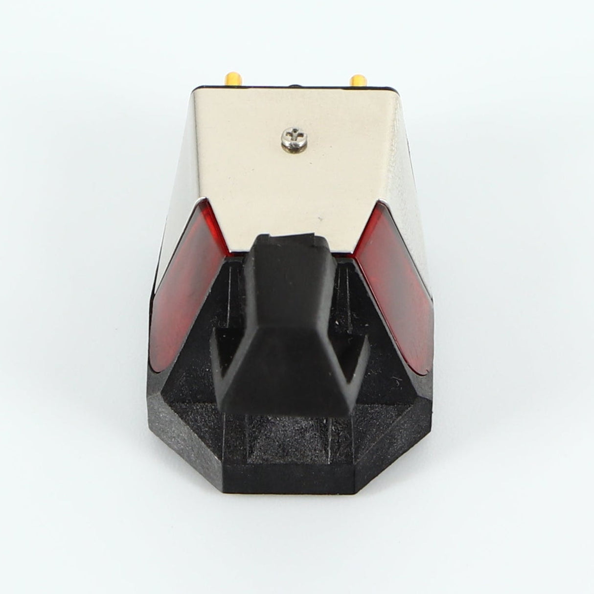 Front view of a used Rega ND3 Moving Magnet Cartridge showing Stylus Guard 