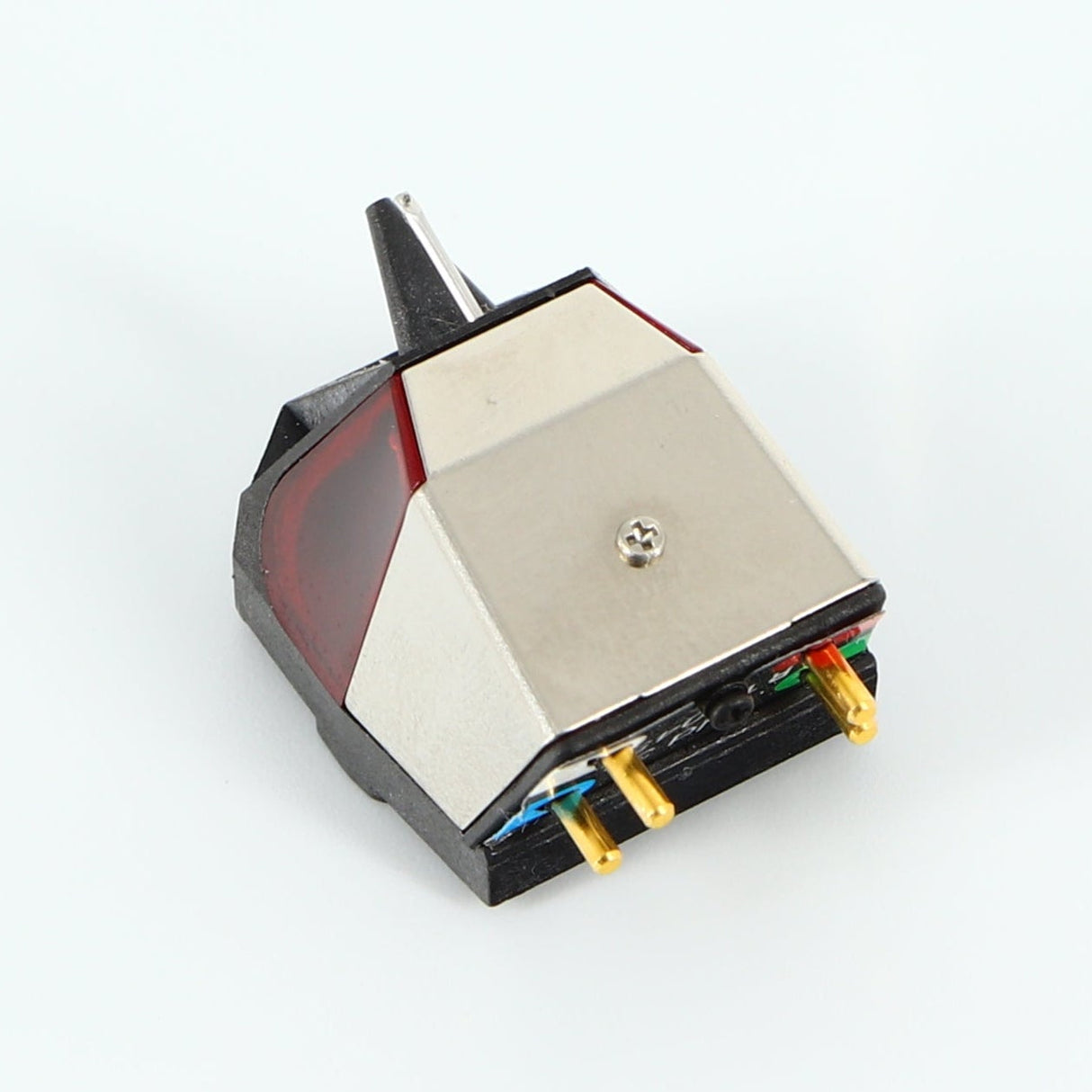 Rear right angle of a used Rega ND3 Moving Magnet Cartridge 