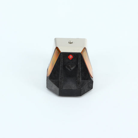 Front view of a used Rega ND9 Moving Magnet Cartridge in a silver finish