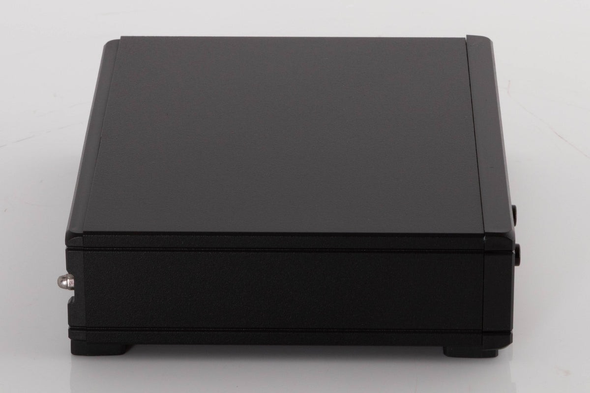 Left side view of a used Rega NEO Turntable Power Supply in a Black finish