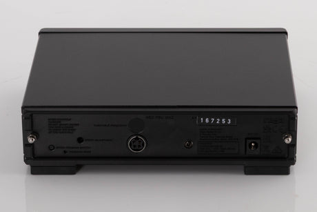 Rear view of a used Rega NEO Turntable Power Supply in a Black finish showing Power Input