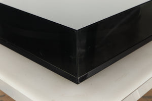 Front left corner view of a used Rega P3 Turntable in Black finish